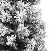 vidaXL Christmas Tree Green with White Flocked Snow PVC, Steel Slim