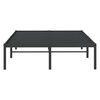 vidaXL Bed Frame Black Powder-Coated Steel 47.2x79 in Double Bed