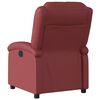 vidaXL Recliner Chair Wine Red Faux leather, foam, PP fiber, wood, metal