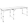 Foldable Camping Table Height Adjustable Aluminum 70.9"x23.6"