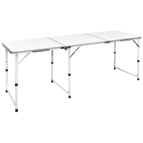 Foldable Camping Table Height Adjustable Aluminum 70.9"x23.6"