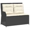 vidaXL Garden Lounge Set Black, Cream White