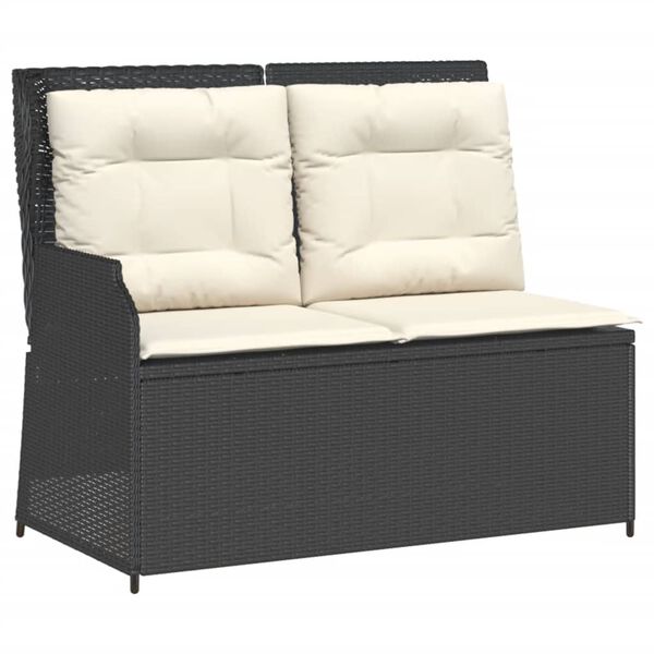 vidaXL Garden Lounge Set Black, Cream White