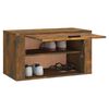 vidaXL Wall-mounted Shoe Cabinet Smoked oak Engineered wood