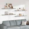 vidaXL Wall Shelf Set of 4 Concrete grey Honeycomb MDF, metal