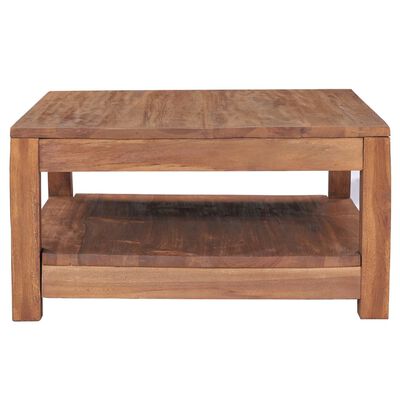 vidaXL Coffee Table 26.8"x26.4"x13.8" Solid Teak Wood