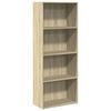vidaXL Bookcase Sonoma oak Engineered wood Medium Bookcase Rectangular