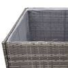 vidaXL Garden Planter Grey Steel frame, PE rattan Large Planters