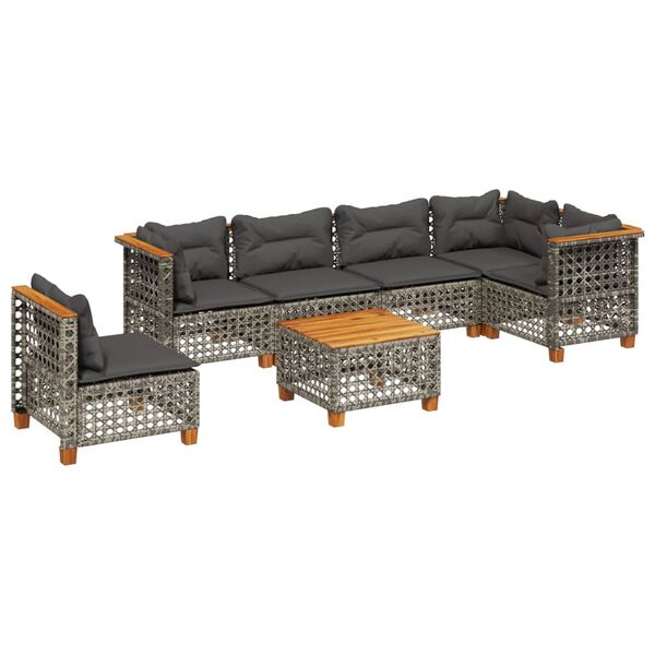 vidaXL Garden Sofa Set Gray