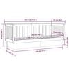 vidaXL Day Bed Honey brown Solid pine wood Twin