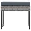 vidaXL Garden Dining Set Gray Poly rattan Large Seats 12
