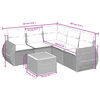 vidaXL Garden Sofa Set Grey PE rattan Large Modular Garden Sofa Set
