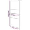 vidaXL Walk-in Shower Wall with Shelf Chrome 31.5"x76.8" ESG Glass&Aluminum