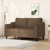 vidaXL 2-seater Sofa Brown Polyester, Metal, Textilene 2-Seater Sofa