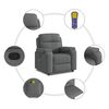 vidaXL Massage Recliner Chair Dark grey