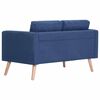 vidaXL Sofa Blue Wooden frame and polyester fabric Medium