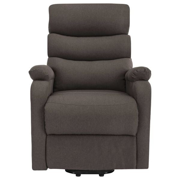 vidaXL Power Lift Massage Recliner Taupe Fabric