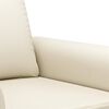 vidaXL Sofa Chair Cream Faux leather, metal, foam Medium