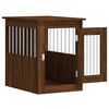 vidaXL Dog Crate Furniture Brown Oak Engineered Wood, Steel Medium