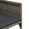 vidaXL 9 Piece Patio Dining Set with Cushions Gray Poly Rattan