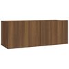 vidaXL TV Cabinet Set Set of 2 Brown oak Engineered wood Standard