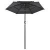 vidaXL Parasol Anthracite Polyester 6.6 ft diameter Collapsible