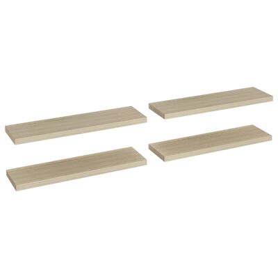 vidaXL Floating Wall Shelves 4 pcs Oak 35.4"x9.3"x1.5" MDF