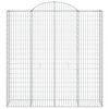 vidaXL Arched Gabion Baskets 15 pcs 78.7x19.7x200/220" Galvanised Iron