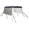 vidaXL 3-bow Bimini Top with Mesh Sidewalls 72.0x(53.9-59.8)x53.9"