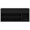 vidaXL Shoe Bench Black Engineered Wood 40.2 x 12.0 x 17.7 in Shoe Bench