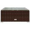 vidaXL Garden Lounge Set Brown PE Rattan Large Modular