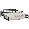vidaXL Day Bed Black Solid pine wood 2x