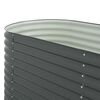 vidaXL Garden Raised Bed Gray Galvanized Steel Large Durable