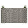 vidaXL Gabion Planter Silver Steel wire Large Decorative Inlays