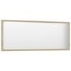 vidaXL Mirror Sonoma oak Engineered wood, acrylic 39.4 x 0.6 x 14.6 in