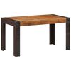 vidaXL Dining Table Natural wood tone and black Solid rough mango wood