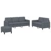 vidaXL Sofa Set Dark Grey Velvet (100% polyester), metal, plywood Medium
