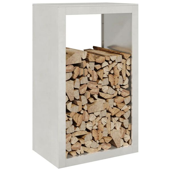vidaXL Firewood Rack 23.6x15.7x39.4" Stainless Steel