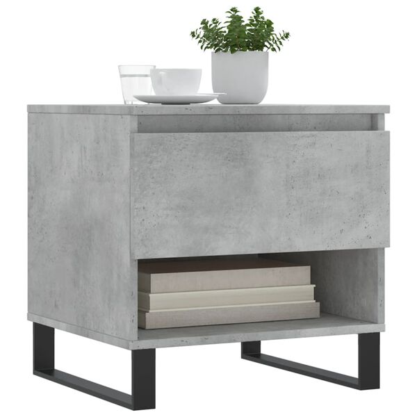 vidaXL Coffee Table Set of 2 Concrete grey Engineered wood, Metal Medium