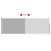 vidaXL Side Awning Grey Polyester with PU coating, powder-coated iron