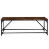 vidaXL Coffee Table Smoked Oak Engineered Wood, Metal 39.4x19.7x13.8 in