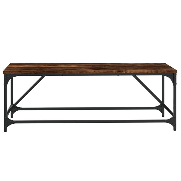 vidaXL Coffee Table Smoked Oak Engineered Wood, Metal 39.4x19.7x13.8 in