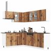 vidaXL Kitchen Cabinet Set Old wood Engineered wood and glass Large