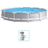 INTEX Swimming Pool Gray Powder-coated steel tubing, PVC Medium Durable