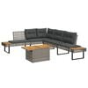 vidaXL Garden Sofa Set Grey, Dark Grey