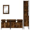 vidaXL Bathroom Furniture Set Smoked Oak