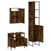 vidaXL Bathroom Furniture Set Smoked Oak Engineered Wood Medium