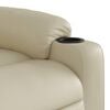 vidaXL Massage Recliner Chair Cream Faux leather, Metal, Plywood Regular
