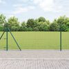 vidaXL Fence with Post Green 3.28 x 82.02 ft Steel