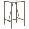 vidaXL Outdoor Bar Table Grey, Black